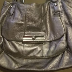Coach Metallic Silver Purse